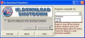 IE.Download Shutdowner - náhled