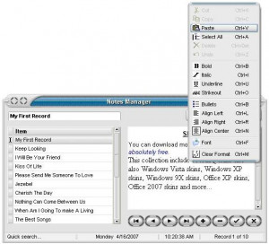 Notes Manager - náhled