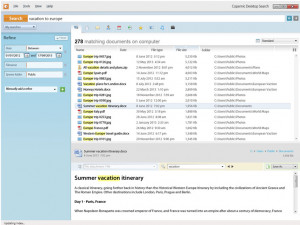 Copernic Desktop Search - náhled