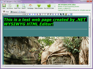 NET WYSIWYG HTML Editor - náhled