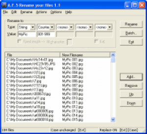 A.F.5 Rename your files - náhled