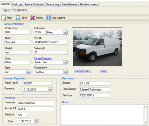 isimSoftware Vehicle Organizer - náhled