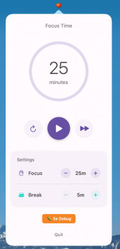 VCPomodoro - náhled