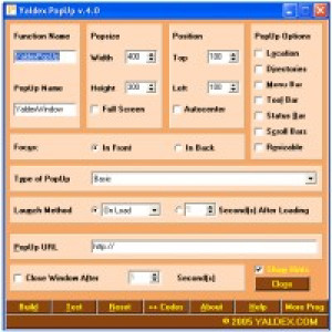 Yaldex PopUp - náhled