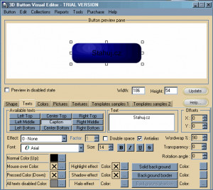 3D Button Visual Editor - náhled