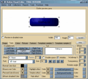 3D Button Visual Editor - náhled