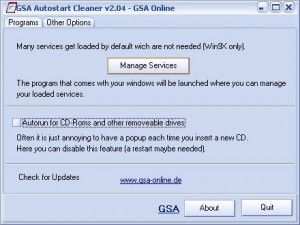GSA Autostart Cleaner - náhled