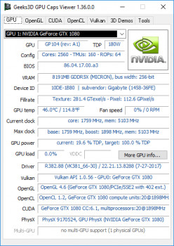 GPU Caps Viewer - náhled
