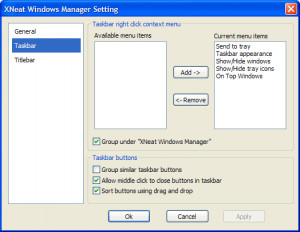 XNeat Windows Manager - náhled