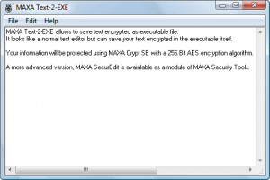 MAXA Text-2-EXE - náhled