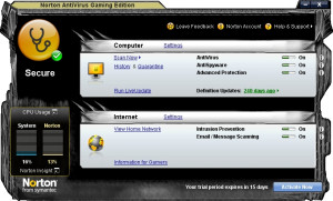 Norton Antivirus Gaming Edition - náhled