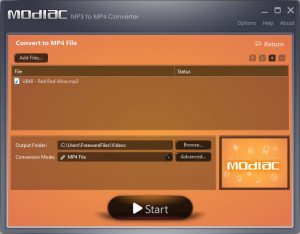 Modiac MP3 to MP4 Converter - náhled