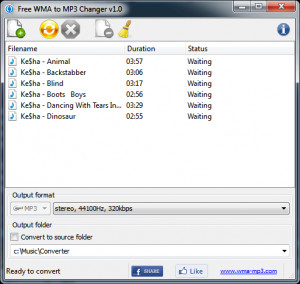 Free WMA to MP3 Changer - náhled