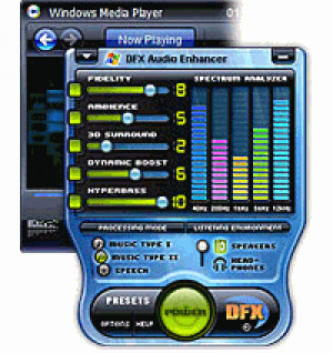 DFX for Windows Media Player - náhled