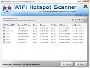 WiFi Hotspot Scanner - náhled
