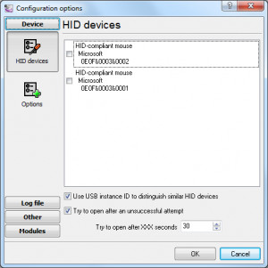 USB HID Logger - náhled