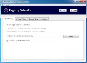 NoVirusThanks Registry DeleteEx - náhled