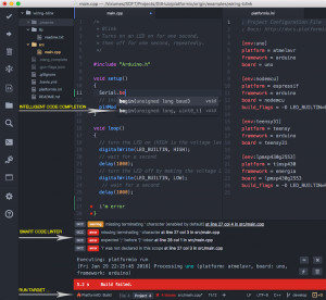 PlatformIO IDE - náhled