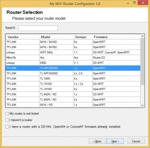 My WiFi Service Router Configurator - náhled