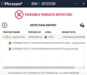 RunPE Detector - náhled