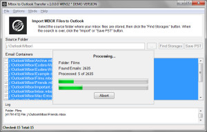 Mbox to Outlook Transfer - náhled