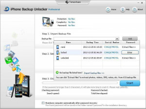 iPhone Backup Unlocker - náhled