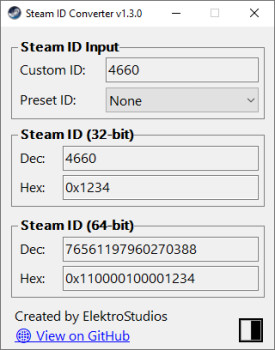 Steam ID Converter - náhled