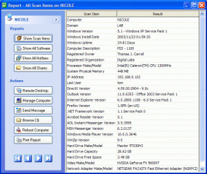 Remote System Information - náhled