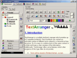 TextArranger - náhled