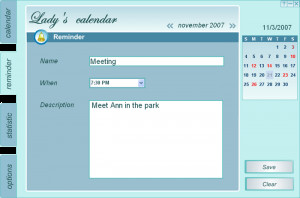Lady`s Calendar - náhled