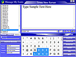Manage My Fonts - náhled