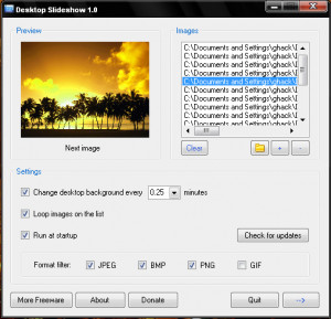 Desktop Slideshow - náhled