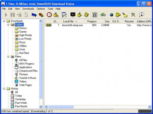 DownShift Download Manager - náhled