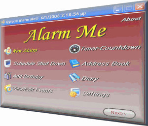 Alarm me - náhled