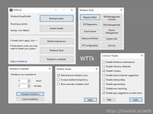 WinTweakToolkit - náhled