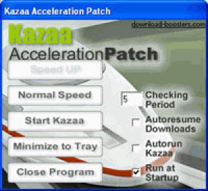Kazaa Acceleration Patch - náhled