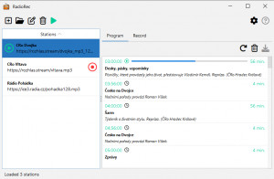 RadioRec - náhled