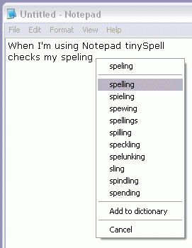 tinySpell - náhled