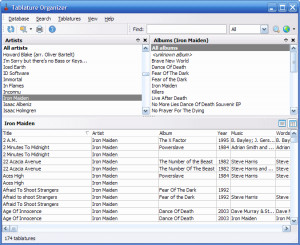 Tablature Organizer - náhled