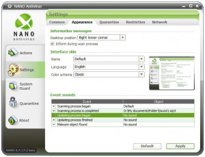 NANO AntiVirus - náhled
