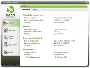 NANO AntiVirus - náhled