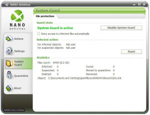 NANO AntiVirus - náhled