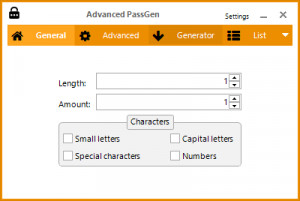 Advanced PassGen - náhled