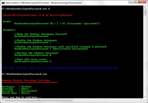 Windows Autologin Password - náhled