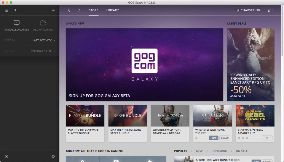 gog galaxy install