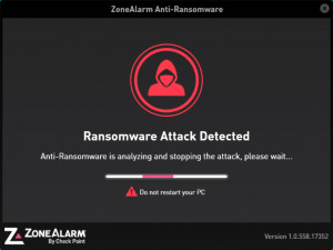 ZoneAlarm Anti-Ransomware - náhled