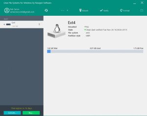 Linux File Systems for Windows - náhled