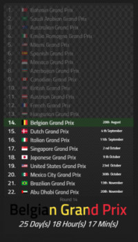 F1 Desktop Calendar - náhled