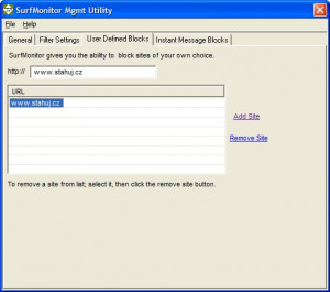 SurfMonitor Management Utility - náhled