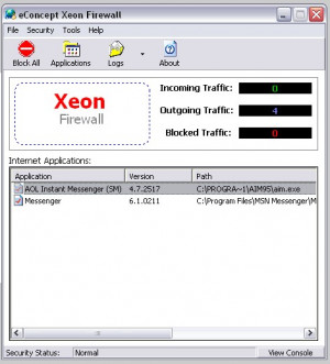 Xeon Personal Firewall - náhled